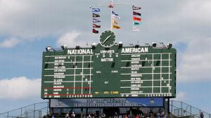 Wrigley Field scoreboard
