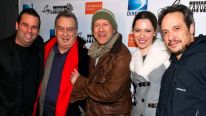 Randall Emmett, Stephen Frears, Bruce Willis, Rebecca Hall and D.V. DeVincentis