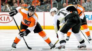 Sean Couturier and Evgeni Malkin