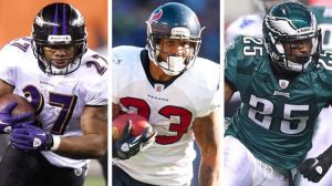 Ray Rice, Arian Foster and LeSean McCoy