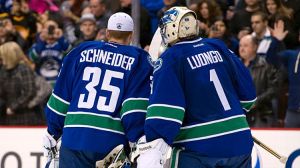 Roberto Luongo and Cory Schneider of the Vancouver Canucks 