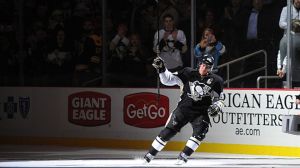 Sidney Crosby # 87 of the Pittsburgh Penguins