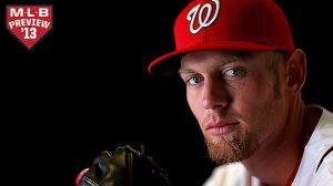 Stephen Strasburg #37 of the Washington Nationals poses for a portrait during photo day at Space Coast Stadium on February 20, 2013 in Viera, Florida.