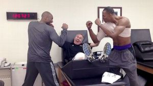 Kobe and Dwight stage mock fight