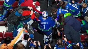Roberto Luongo #1 of the Vancouver Canucks