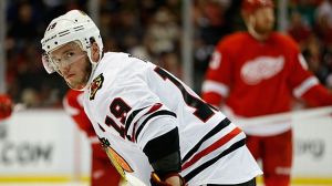 Jonathan Toews #19 of the Chicago Blackhawks