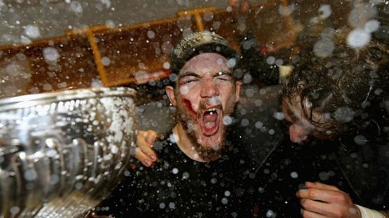 Andrew Shaw #65 of the Chicago Blackhawks 