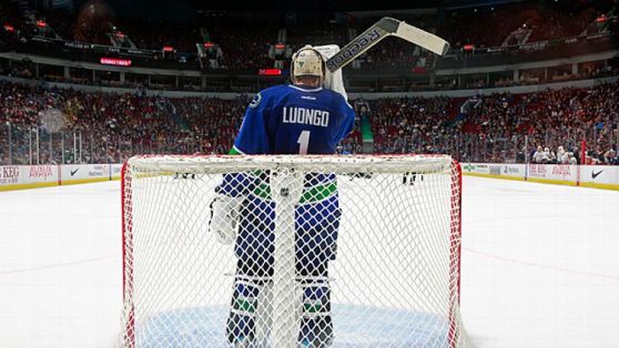 Roberto Luongo #1 of the Vancouver Canucks 