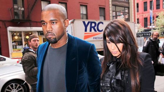 Kanye West and Kim Kardashian