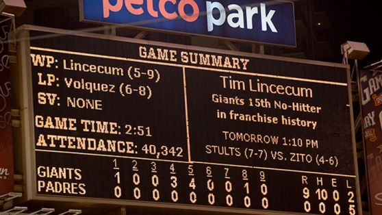 Giants scoreboard