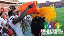 Head Coach Mark Richt of the Georgia Bulldogs is doused with Gatorade by Chris Conley #31 after the Capital One Bowl against the Nebraska Cornhuskers at the Citrus Bowl on January 1, 2013 in Orlando, Florida. 