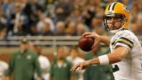 Quarterback Aaron Rodgers #12 of the Green Bay Packers
