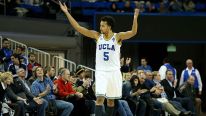 Kyle Anderson #5 of the UCLA Bruins celebrates during the second half against the Long Beach State 49ers at Pauley Pavilion on December 18, 2012 in Los Angeles, California. UCLA won 89-70.