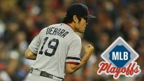 Koji Uehara #19 of the Boston Red Sox