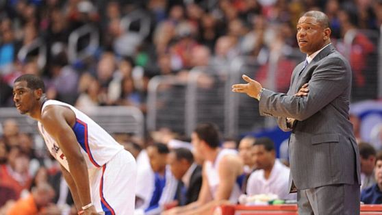 Chris Paul #3 and Doc Rivers of the Los Angeles Clippers