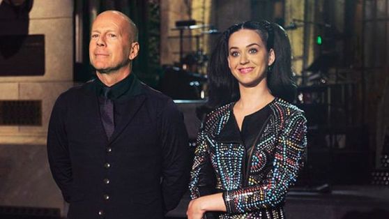 Bruce Willis and Katy Perry on SNL