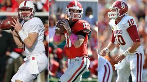 Quarterback Kevin Hogan, Aaron Murray, and Blake Bell