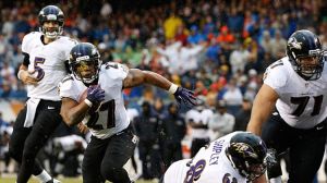 Ray Rice (27) of the Baltimore Ravens 