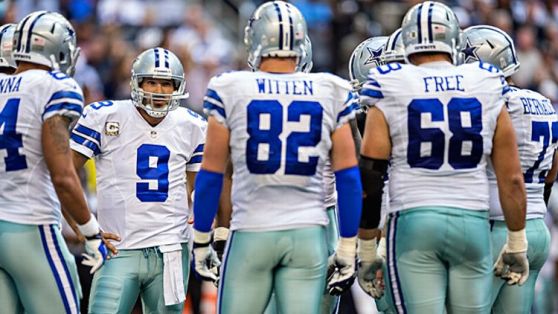 Tony Romo #9 of the Dallas Cowboys