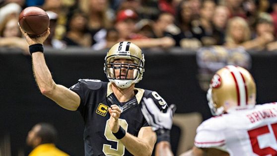 Drew Brees #9 of the New Orleans Saints 
