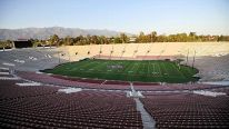 2014 BCS logo at the Rose Bowl in Pasadena 