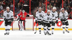 Slava Voynov #26 of the Los Angeles Kings