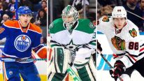Nail Yakupov, Kari Lehtonen, Patrick Kane