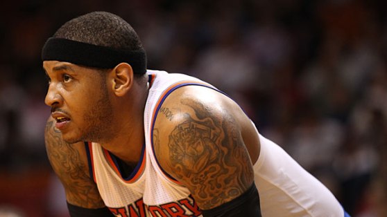 Forward Carmelo Anthony #7 of the New York Knicks
