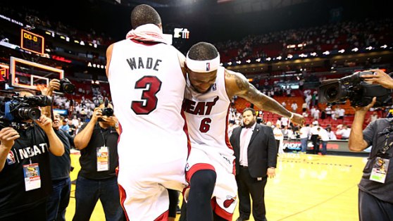 Dwyane Wade #3 and LeBron James